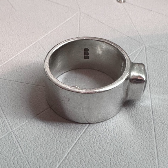 💎Stunning Vintage .925 Sterling Silver Ring with Clear Square Pave Crystal 💎 - Picture 14 of 16